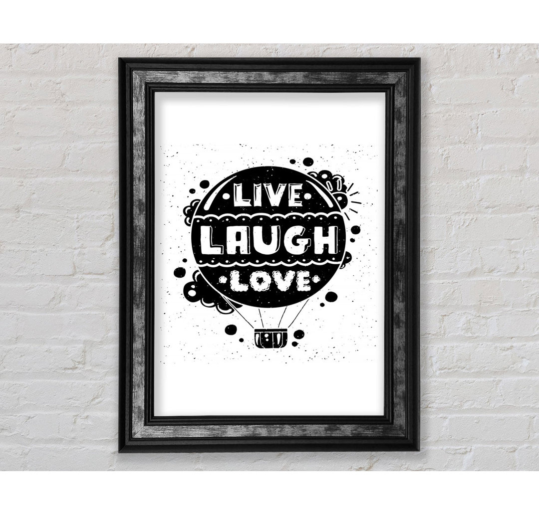 Live Laugh Love 2 - Einzelner Bilderrahmen Typografie