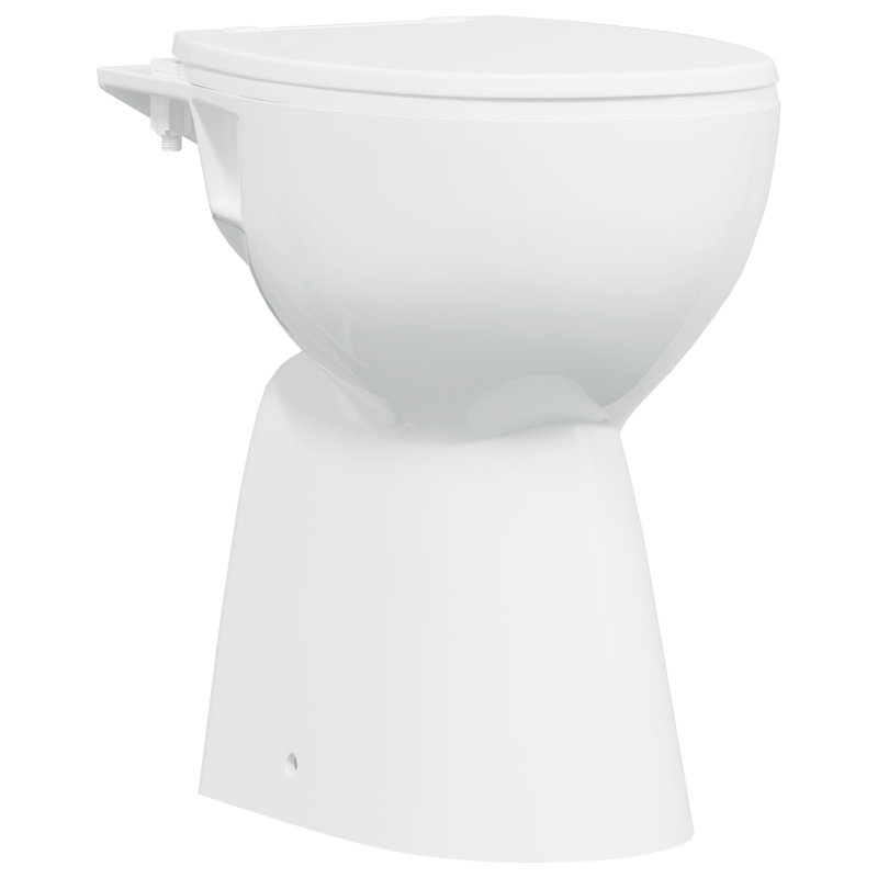 Rotherhithe Rimless Toilet 7 cm Elevated Height Soft Close Ceramic , White