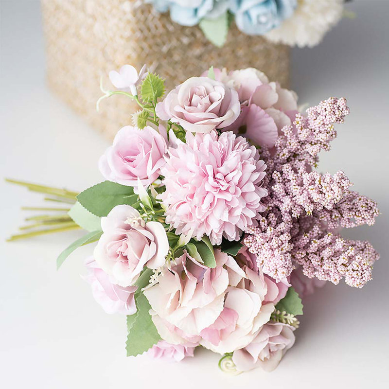Romantic Artificial Bouquet for Home Wedding Decoration, Purple