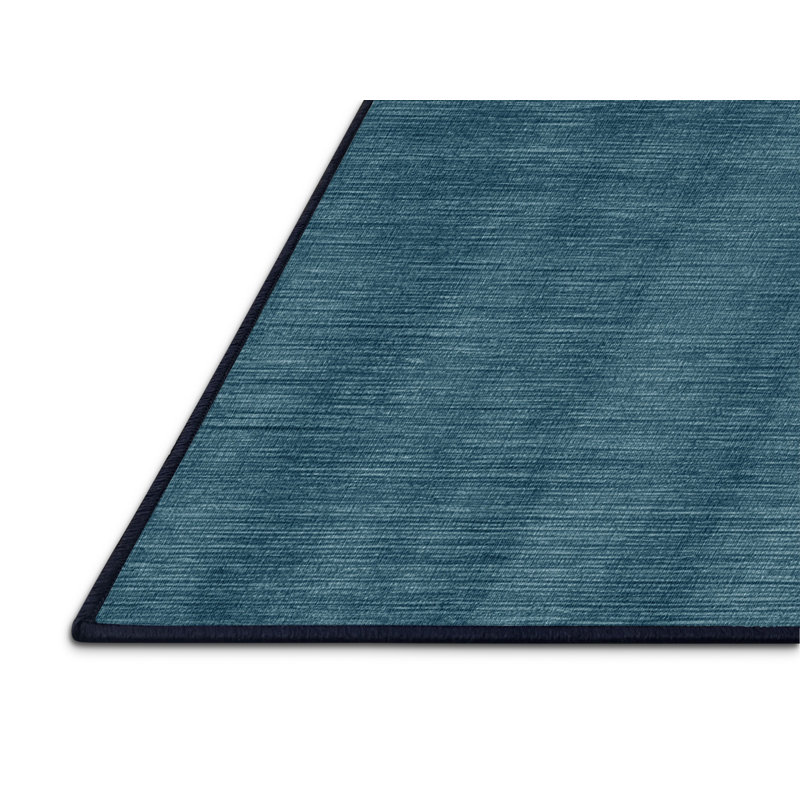 Tapis gris uni lavable à la machine, Rond 6 pi