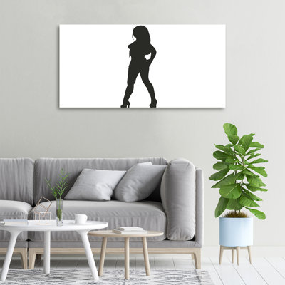 Silhouette Of A Woman - Wrapped Canvas Print