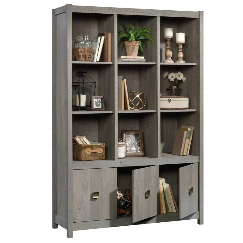 Storage Bookcase, Gray, 71.969" H x 48.346" W x 15.669" D