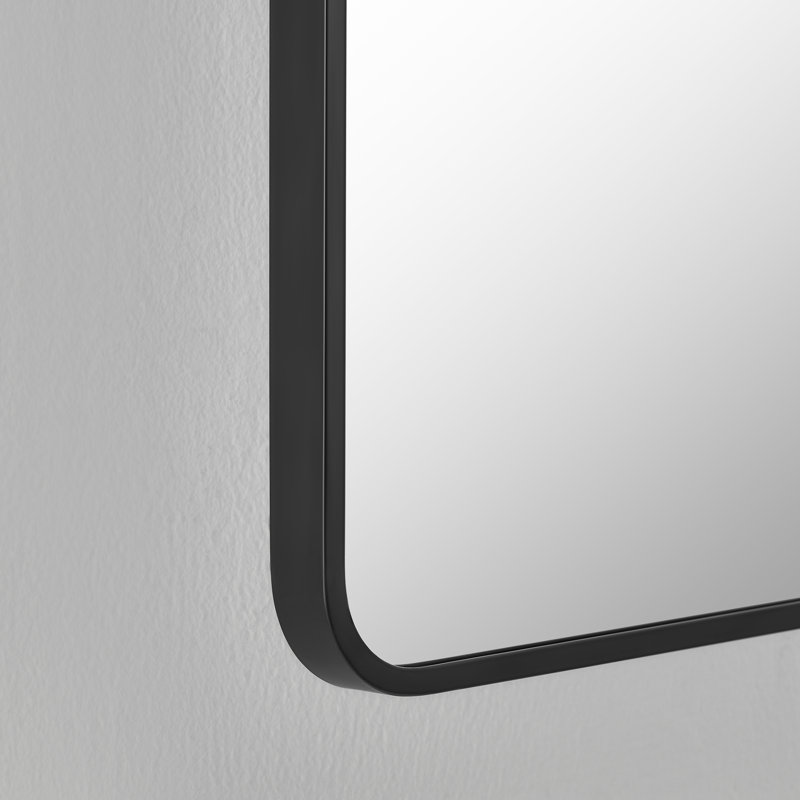 Kellner 24x32'' Rectangular Aluminum Framed in Matte Black Modern Bathroom Pivot Wall Mirror