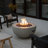 Outdoor Round Propane Fire Pit Table 28-Inch