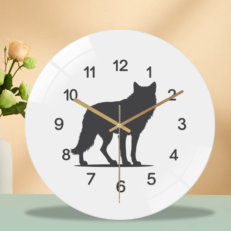 Horloge murale loup
