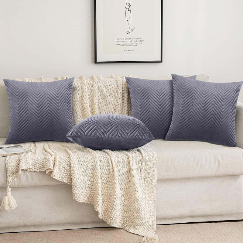 Square Cushion, Grey