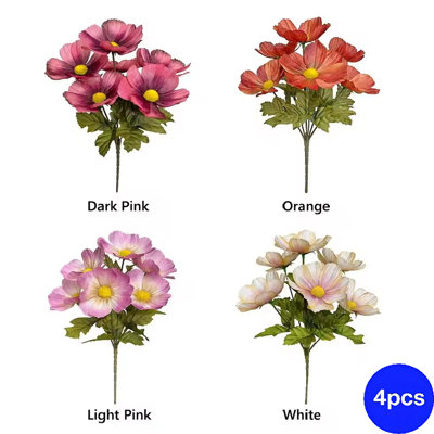 4pcs 6heads Artificial Gesang flower Photo Props Fake Flower Bouquet (Set of 4)