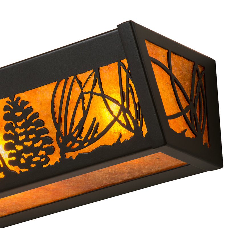 Rustic Lodge 4 - Light Bath Bar, Timeless Bronze, Amber