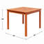 Table de salle à manger d'extérieur rectangulaire L 35,4 po x l 35,4 po Zack