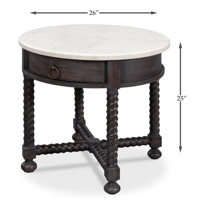 Barley Marble End Table