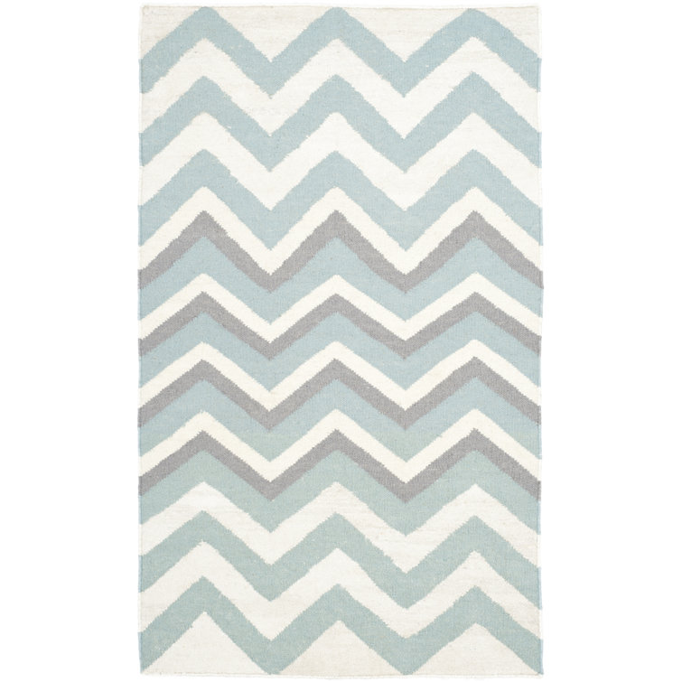 Agboka Chevron Wool Hand Woven Area Rug