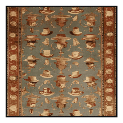 Tapis brun français lavable à la machine