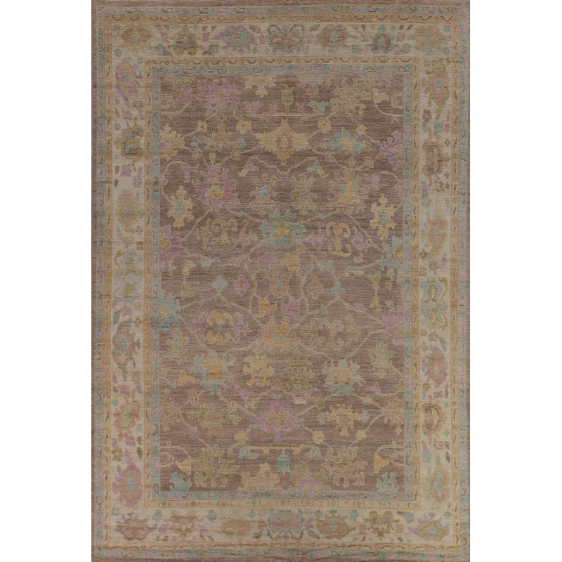 Vegetable Dye Oushak Turkish Area Rug 9