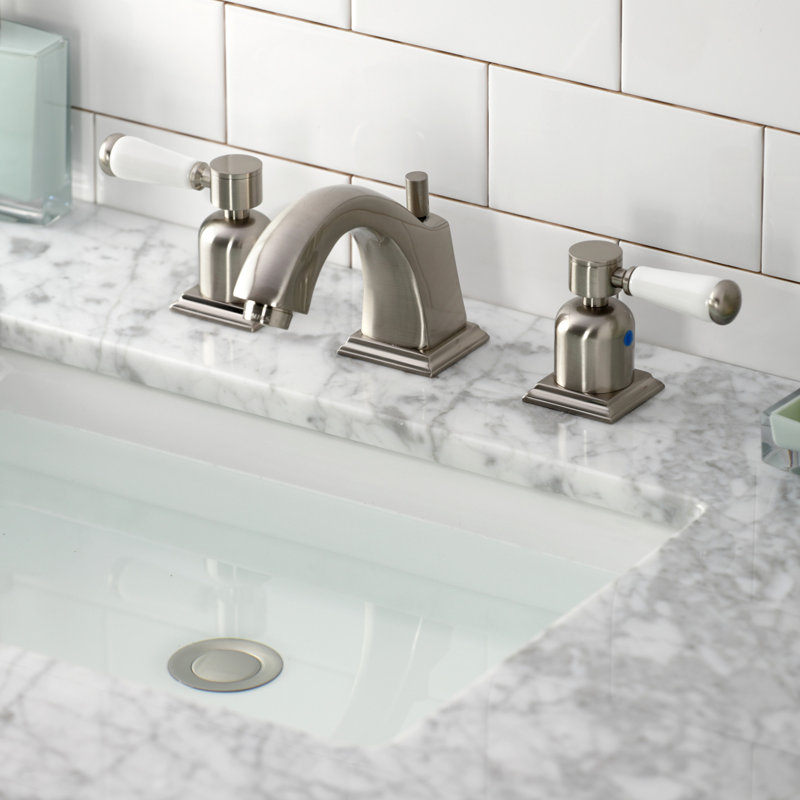 Robinet de salle de bain espacé Kingston, Nickel brossé