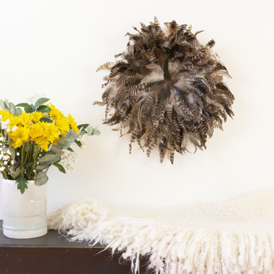 Feather Juju Hat Wall Art - Natural