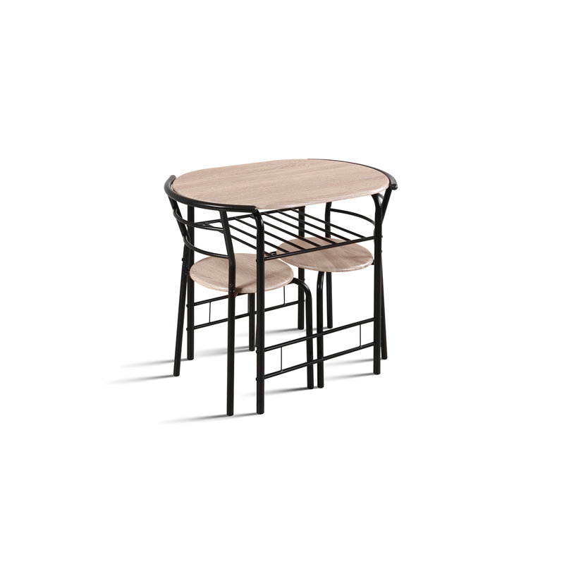 Tabarez 2 - Person Dining Set, Black