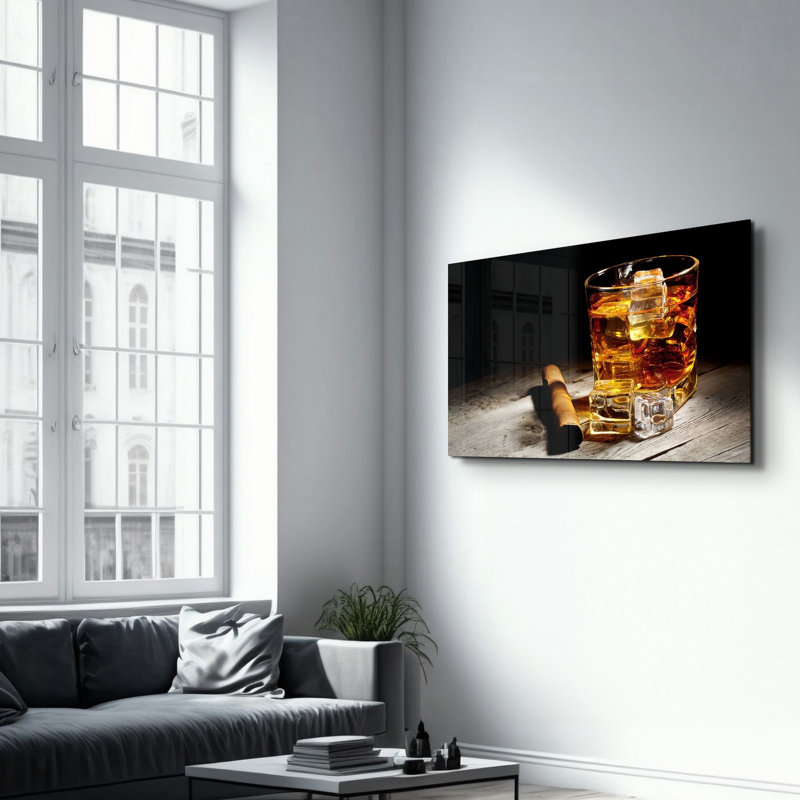 Élégante peinture murale en verre trempé de 13,8 po x 21,7 po | 100% verre trempé, épaisseur: 0,16 pouce | Imprimé UV pour des couleurs éclatantes | Parfait pour la décoration intérieure, le salon et les espaces de bureau
