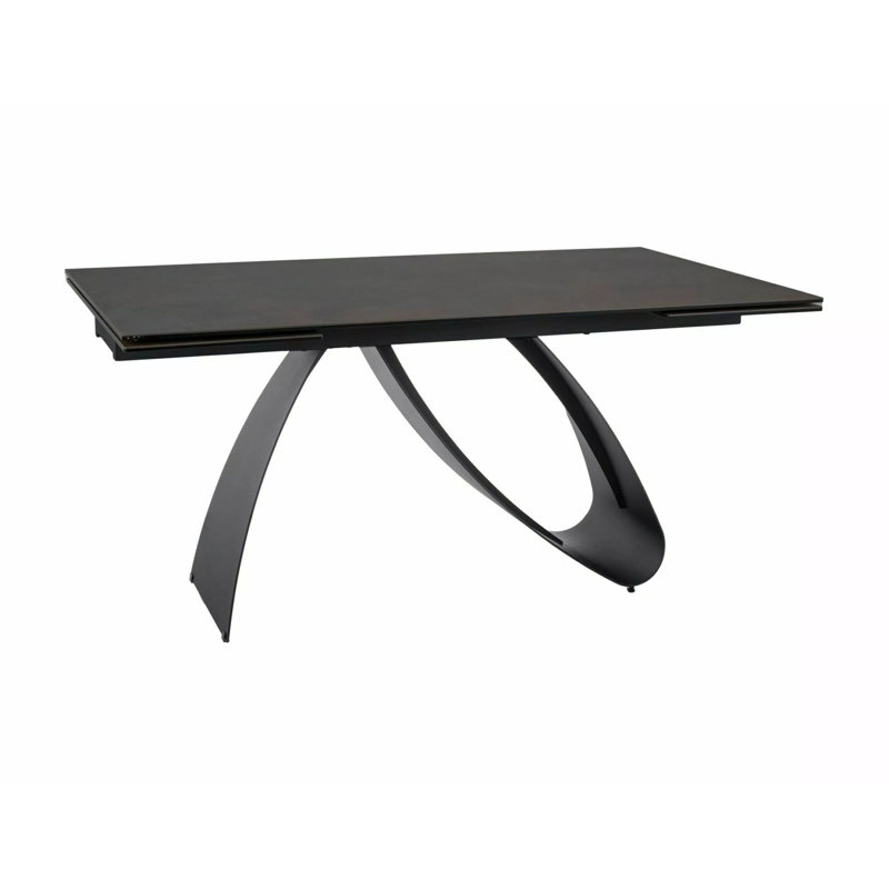Almute 90 cm Rectangular Dining Table, Black
