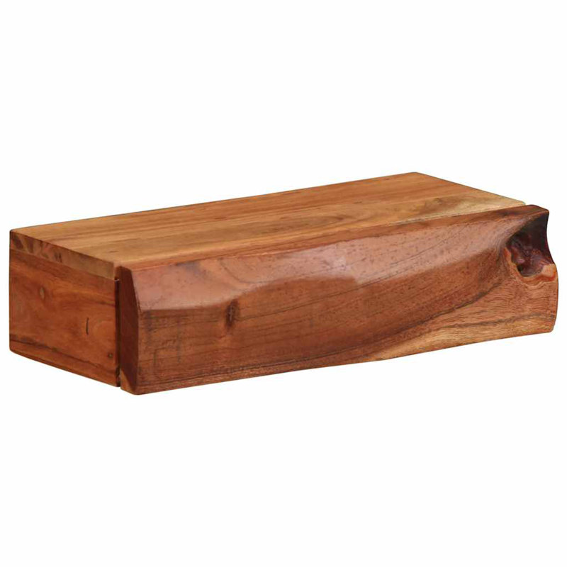Wall Shelves 2 Pcs Solid Wood Acacia, 8cm H x 30cm W x 17cm D