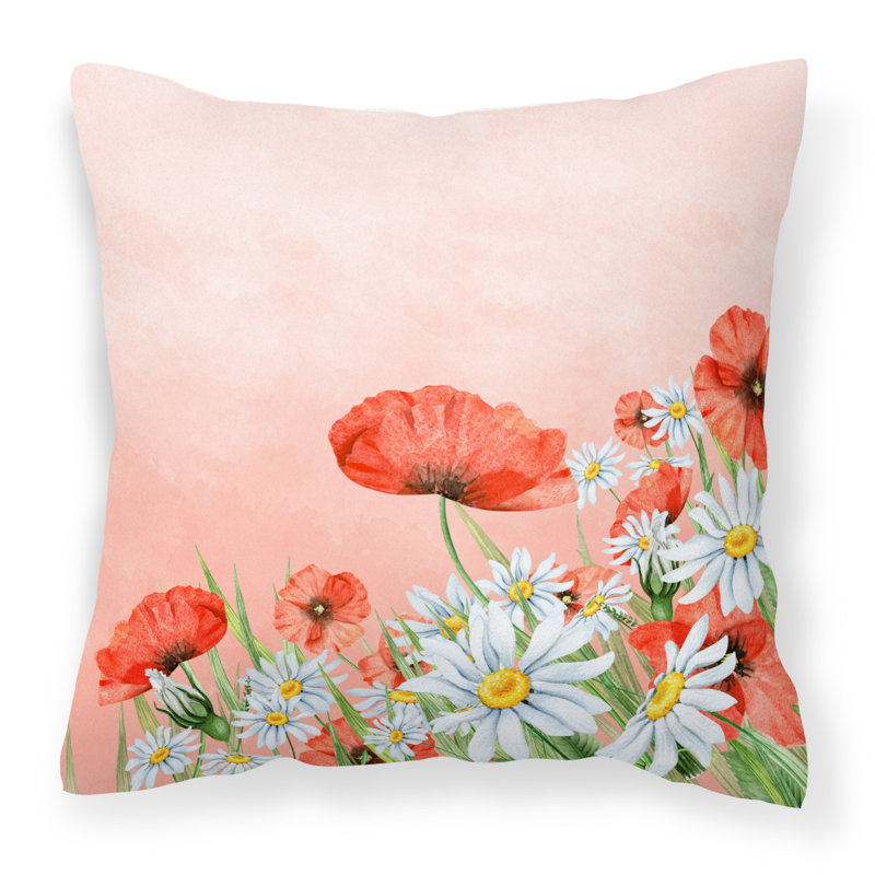Coussin décoratif intérieur/extérieur chamomiles, 18 po x 18 po