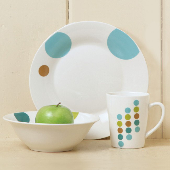 Gibson Retro Specks 12 Pc Dinnerware Set