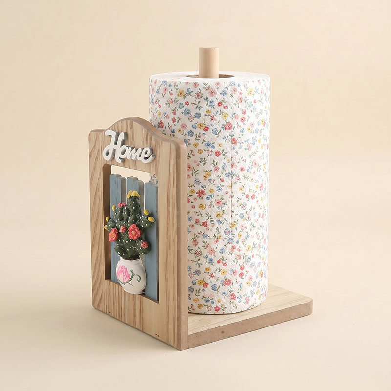 Cactus - Mignon porte-serviettes en bois, Cactus