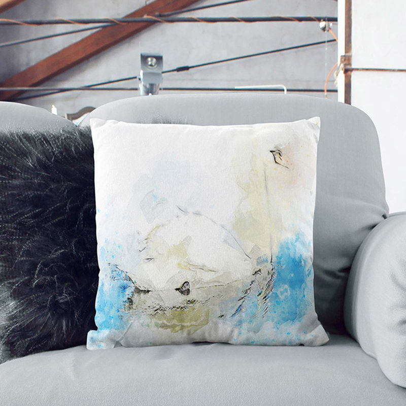 Square Cushion, 55cm H x 55cm W x 20cm D, White