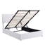 Lit plateforme tapissier double avec système de rangement hydraulique - Blanc-1558656020-1558656023
