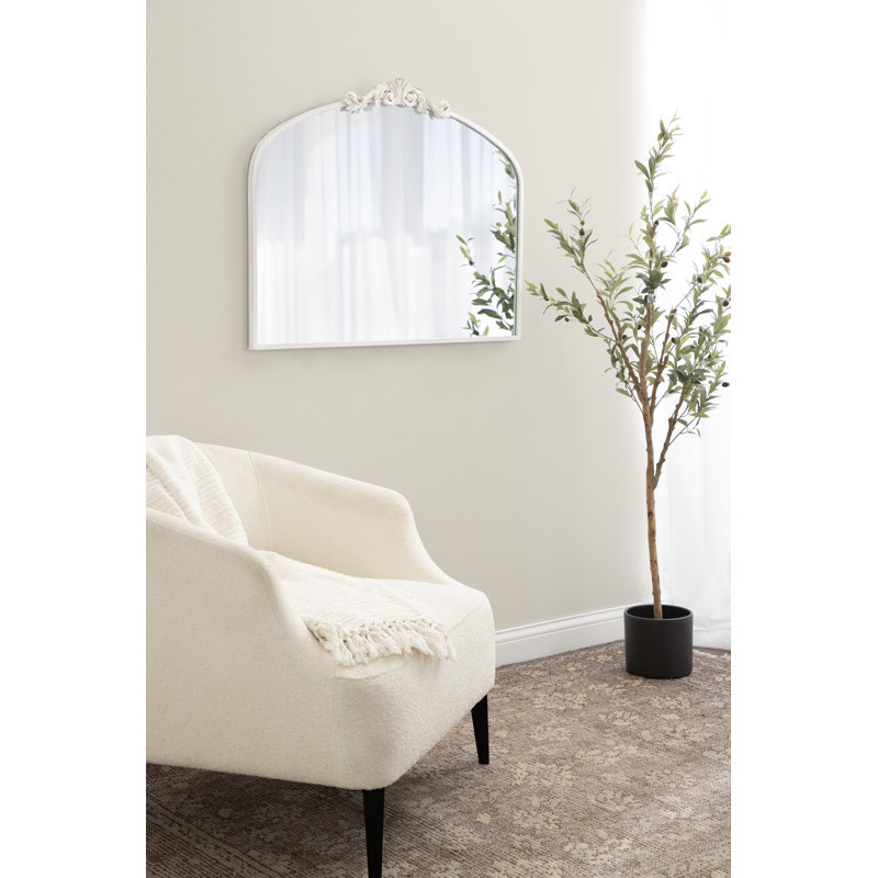 Anglo Metal Flat Mirror, 28.5" x 36", White