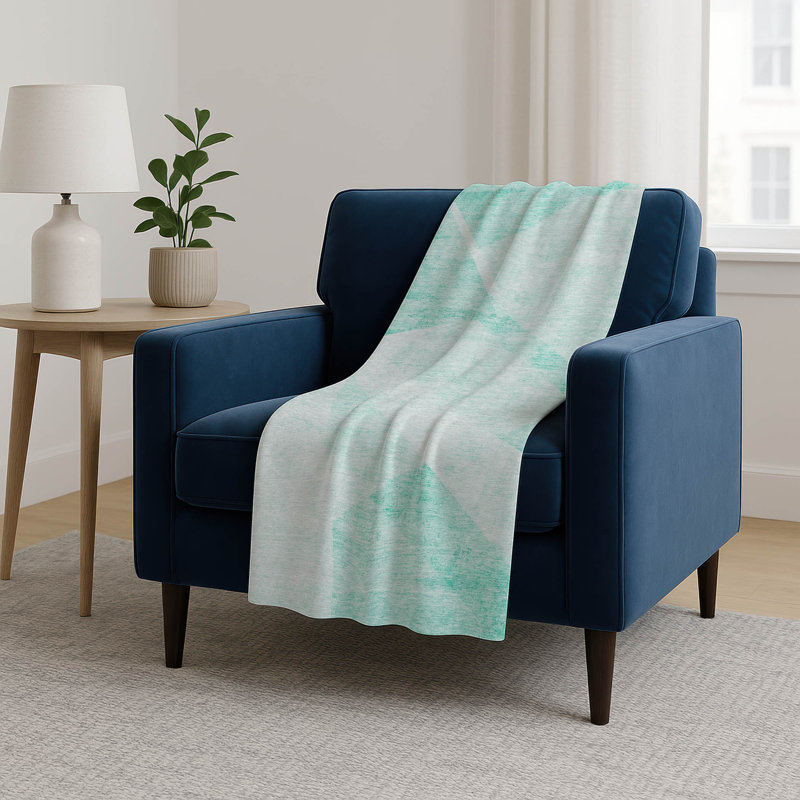 Jeté Sherpa ASB770 moderne lavable à la machine Addison, Turquoise
