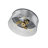 3-Light Drum Semi-Flush Mount Ceiling Light with Clear Ribbed Glass Shade