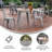 Graciana Round Commercial Indoor/Outdoor Poly Resin Restaurant Table with Steel Frame-1874287014-1874287033