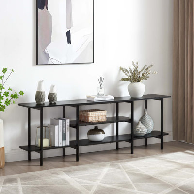 Console 71 po Celine en noir (3 tablettes)