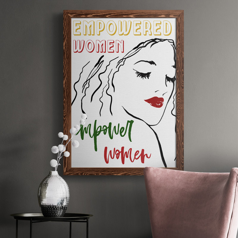 Lockesburg Empowered Women - reproduction de photo sur toile, H 37,5 po x l 27,5 po x P 1 po, Cadre érable
