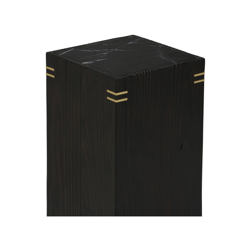 Shou Sugi Ban Pedestal - Tall, 28" H x 12" W x 12" D