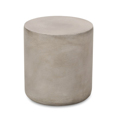 Outdoor Lightweight Concrete Side Table,Light Gray