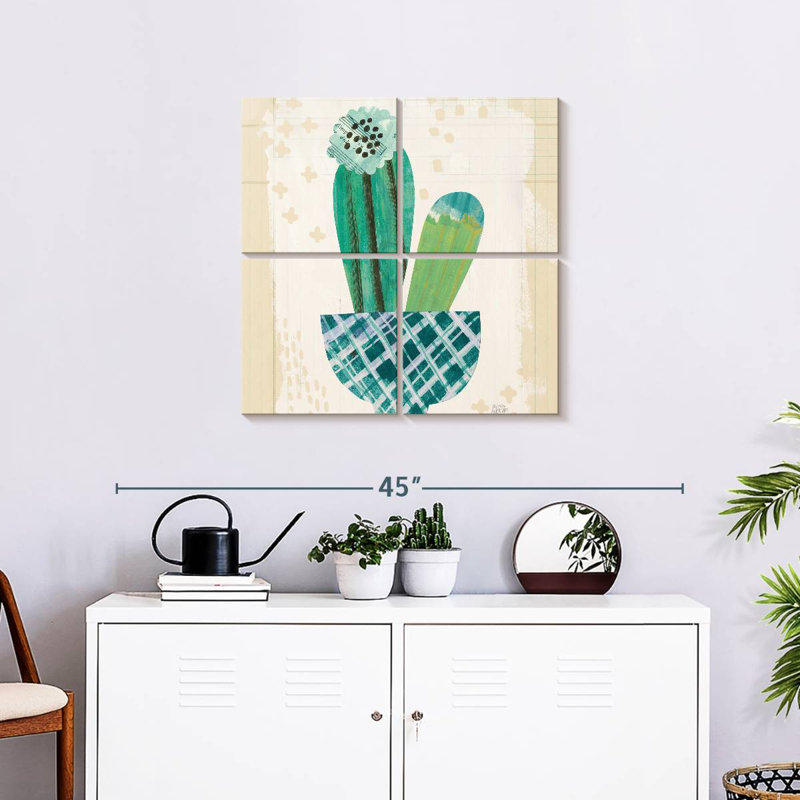 Harnek Collage Cactus III, 26" H x 26" W