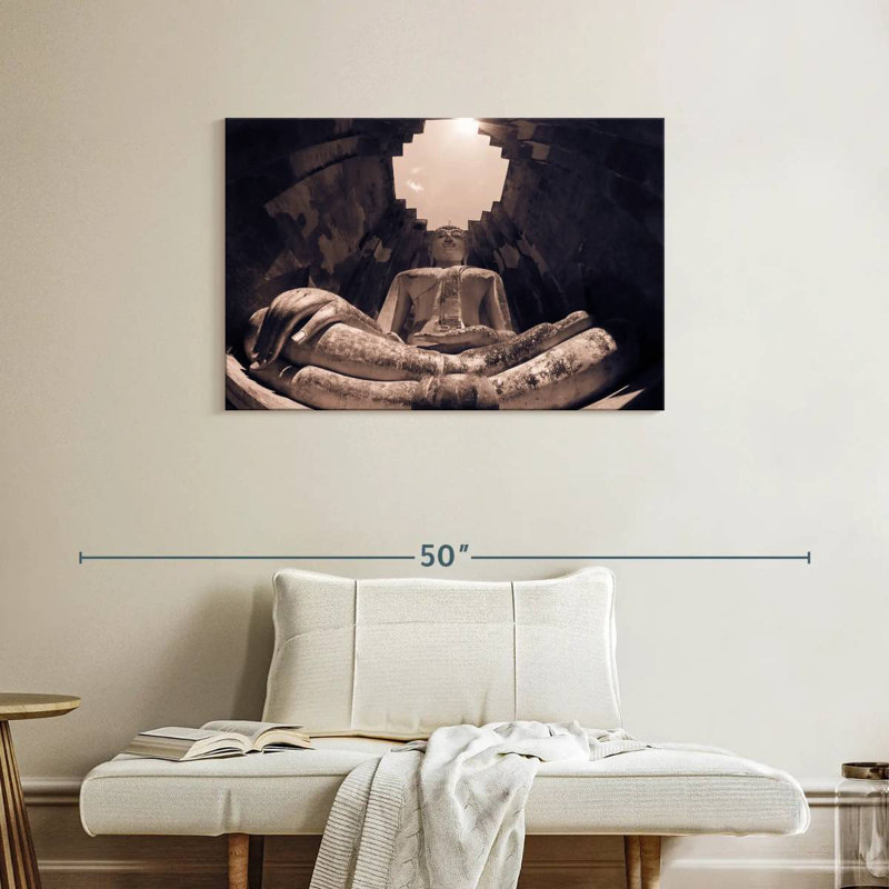 Bouddha Javetta Sukhothaï, vieille ville, H 24 po x l 36 po