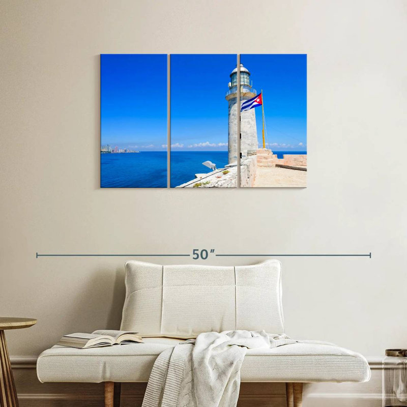 Lilie El Morro Lighthouse, 24" H x 38" W