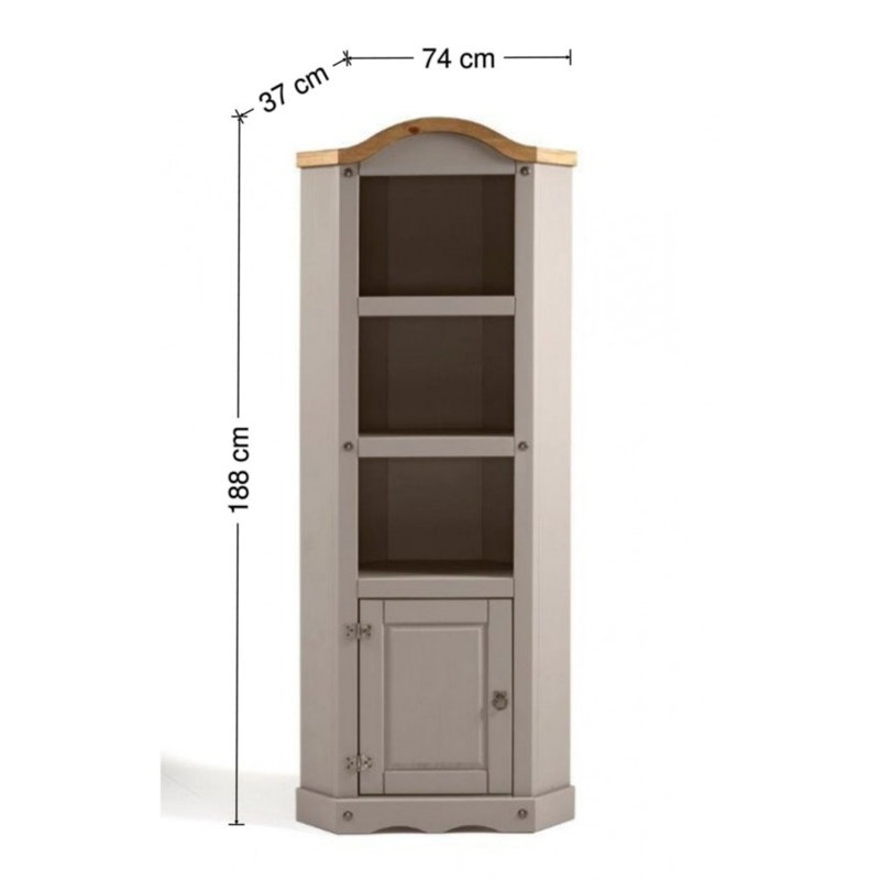 Palmea Display Cabinet, Grey