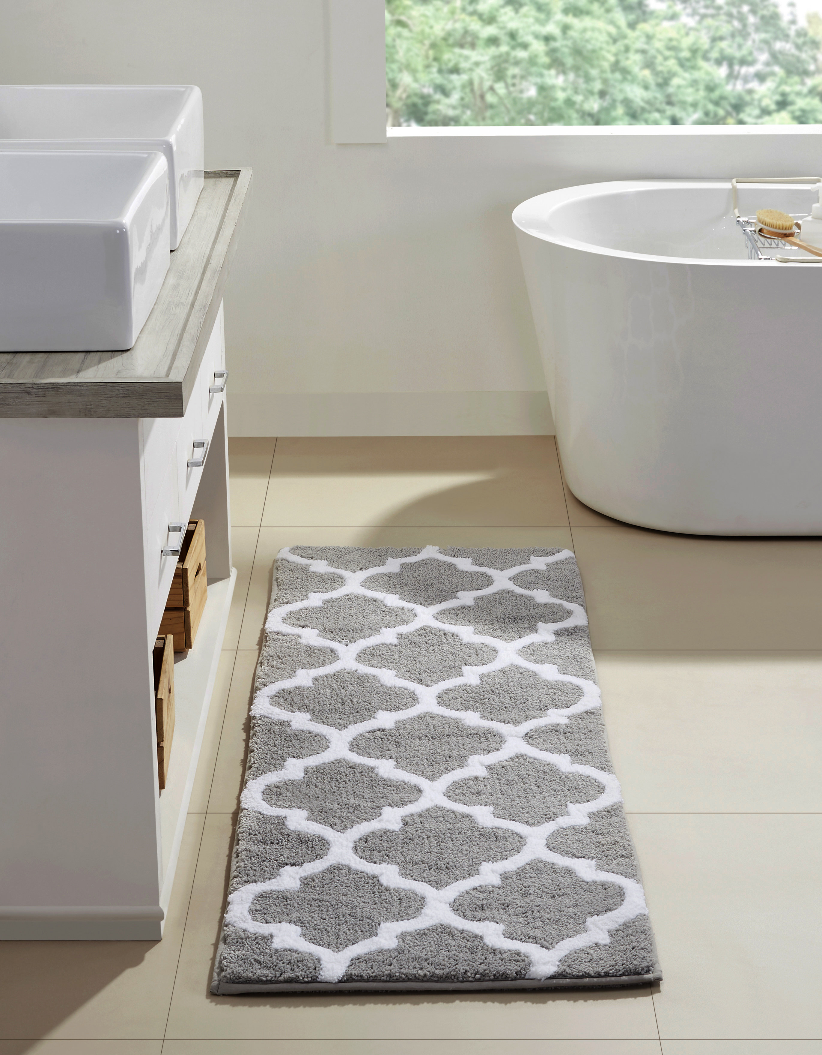 Red Barrel Studio Marrakesh Collection Reversible Bath Mat, Machine ...