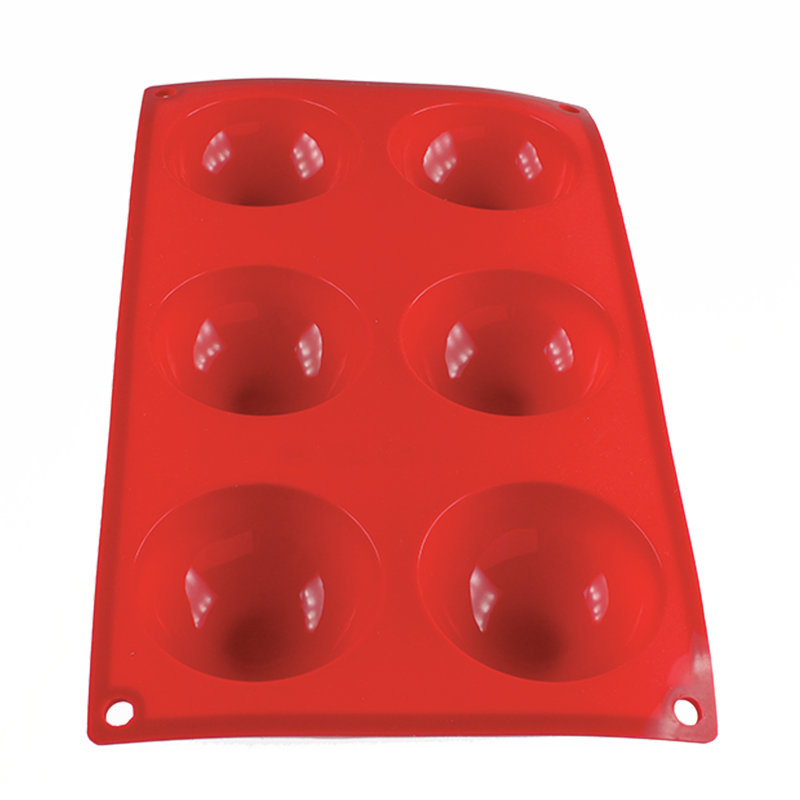 Thunder Group Inc. 6 Cup Non-Stick Silicone Mold with Lid