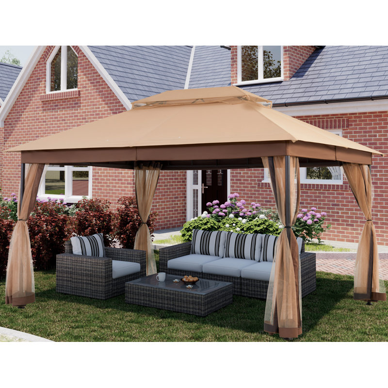 10 pi. L 13 pi. D Pavillon de jardin en fer