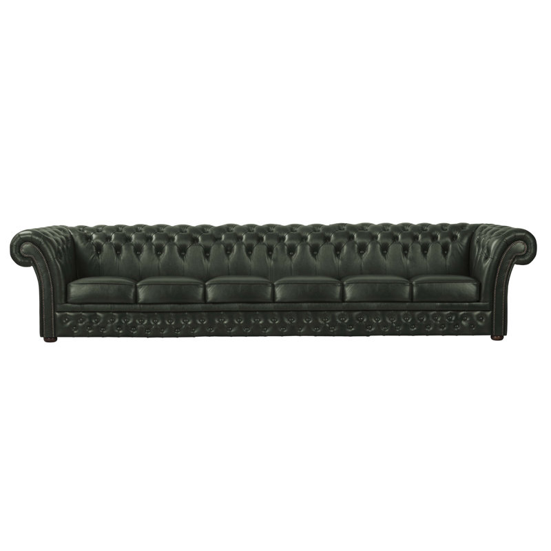 Tamberg Genuine Leather Sofa, 6, Green