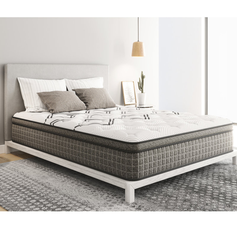 Matelas 12,5 po à sensation moyenne - cuivre simple, blanc, 75 po x 38 po 12 po, coussin confortable de 57 lb, mi-ferme, 73,84 po x 37,79 po x 12,35 po, 56,48 lb