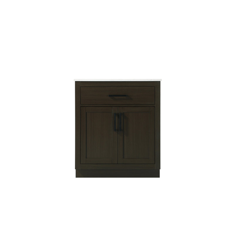 Ahner 30 inch Single Bathroom Vanity, Mocha Brown