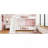 Full Over Full Size Metal Bunk Bed With Slide And Guardrails, White-759370531-759370525