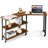 Patented 360° Free Rotating Sofa Side Table with Storage Shelves and Casters