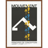 Movement' Framed Vintage Advertisement on Glass