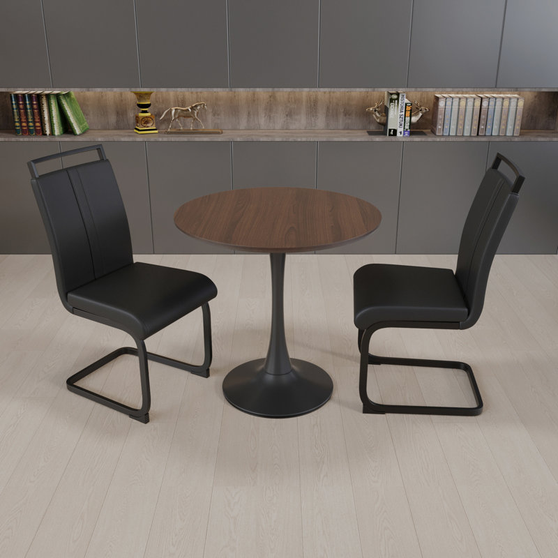 31.5 " Walnut Circular Dining Table